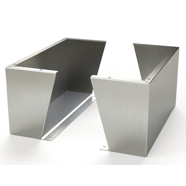 Floor Stand Kit, 12 in. H x 24 in. W x 9.12 in. L, 316 Stainless Steel, 1 PR